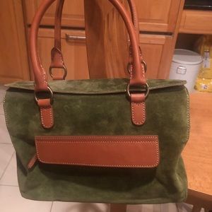 JCrew Green Suede Bag